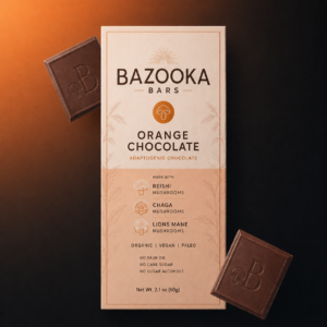 Bazooka bars Orange Chocolate Multi-blend, bazooka bars, bazookas bar, bazookabars, bazooka bar, mushroom bar, bazooker, bazookas
